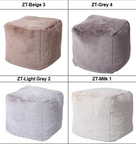 Comfortable and Super soft Rabbit fur Poufs