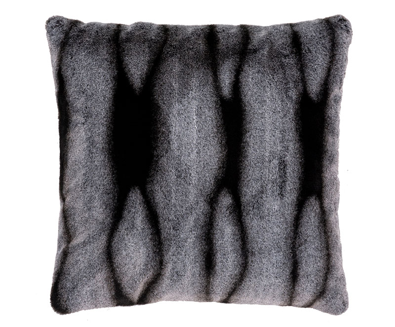OEM&ODM Super Soft Fuzzy Faux Fur Cozy Warm Fluffy Dark Gray Pillow 