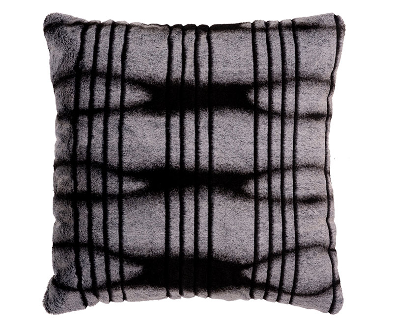 OEM&ODM Super Soft Fuzzy Faux Fur Cozy Warm Fluffy Dark Gray Pillow 