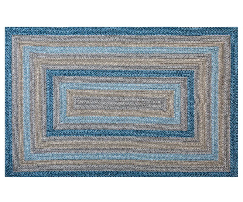 Hot Sale Multi Color Rectangular Style Braided Home Rugs