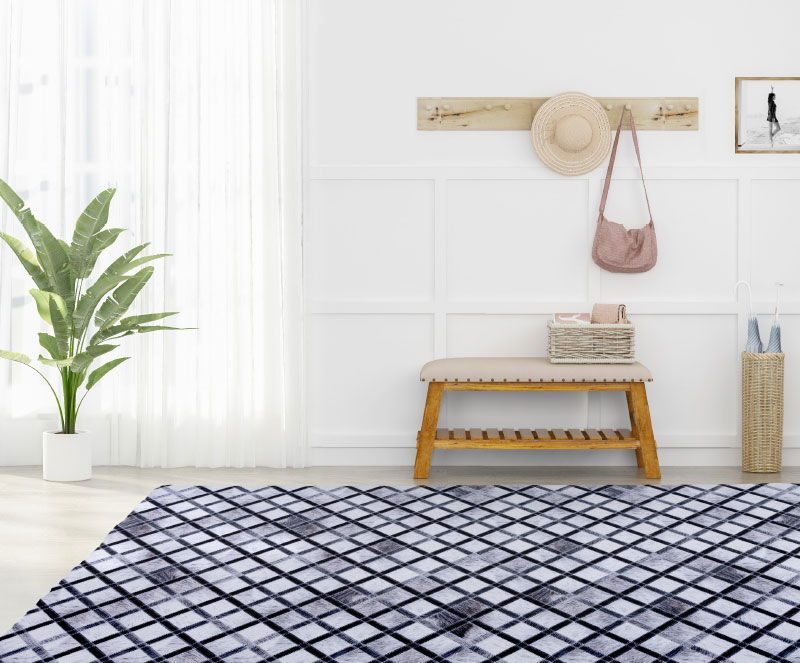 Geometric Cowhide Printed Area Rug