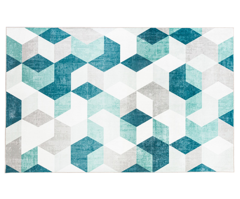 Multi Colors Velvet Print Geometric Rugs