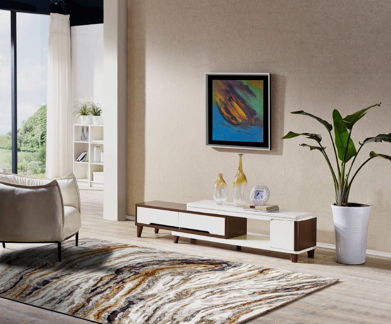 Artistic Poly-Nylon Cut-Pile Tufted rug for Playroom Bathroom Living Room Laundry